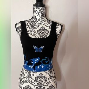 Butterfly Designed Crop Tank